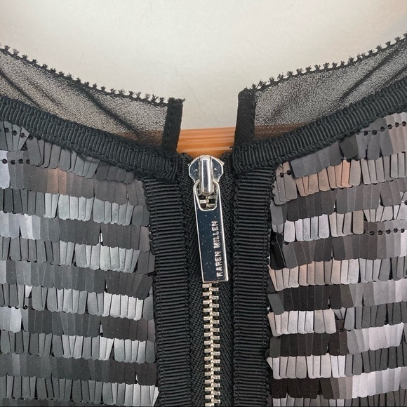 KAREN MILLEN Sequin Paillette Midi Sheath Dress - Picture 9 of 11